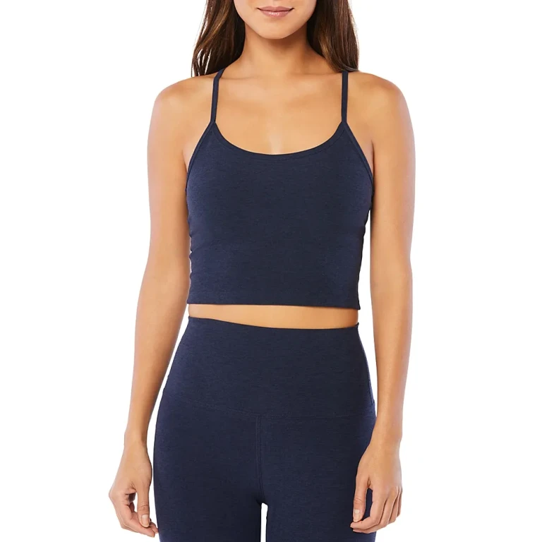 Beyond Yoga Spacedye Slim Racerback Cropped Tank in Pink Haze