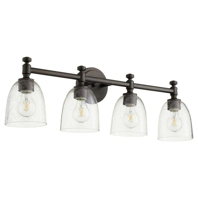 Quorum Rossington 4-Light 9" Bathroom Vanity Light in Oiled Bronze with