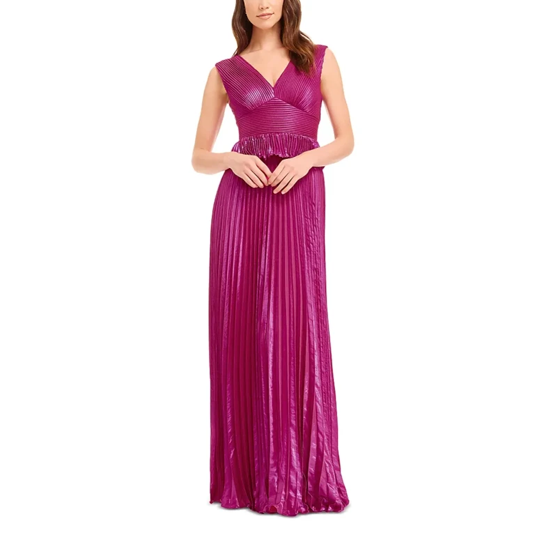 Dress the Population Liliana Pleated Long Dress