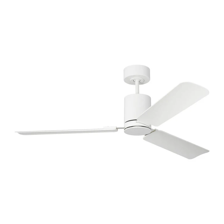 Matte White 54" Ceiling Fan from the Cleancut Smart 54 LED Collection