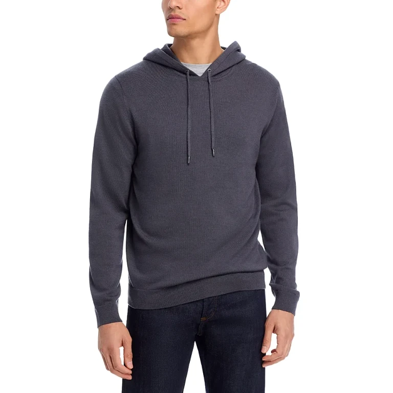 Extra Fine Merino Wool Slim Fit Hooded Sweater - Exclusive