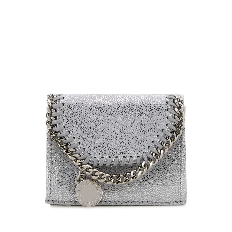 Stella McCartney Silver Shaggy Deer Falabella Wallet