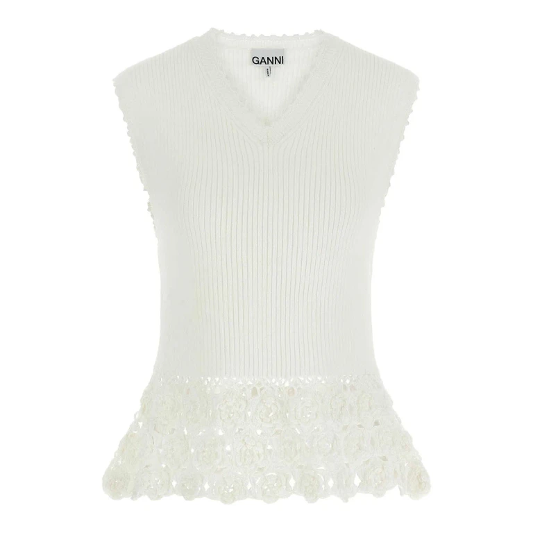 Ganni cotton Crochet Vest