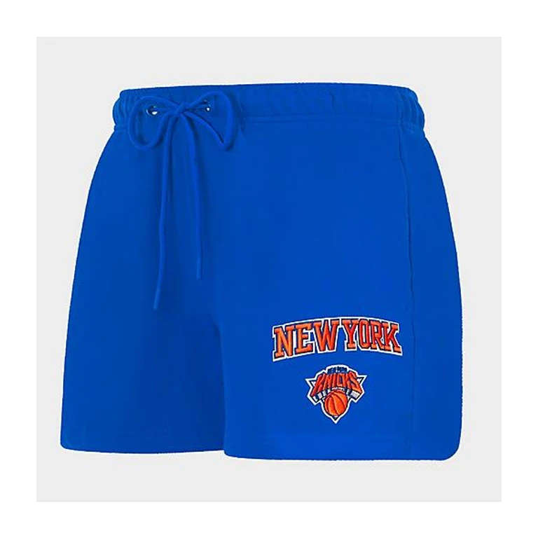 Pro Standard Women's New York Knicks NBA Classic Fleece Shorts in Royal Blue Size: XS