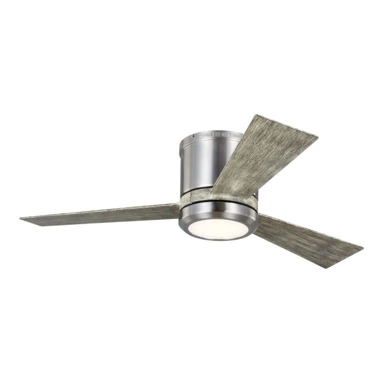 LED Clarity 42" Indoor Ceiling Fan in Brushed Steel