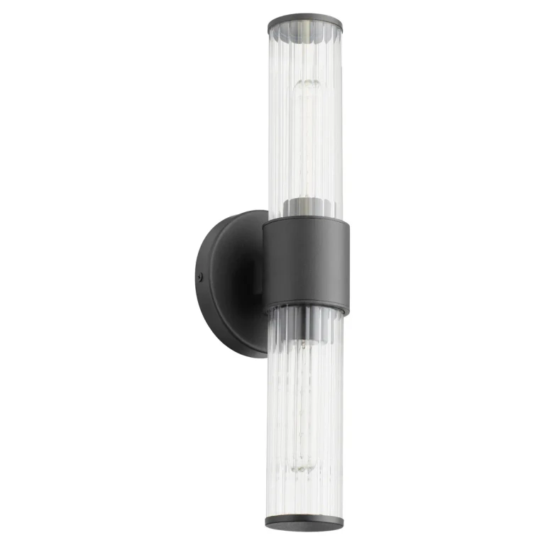 Textured Black Two Light Wall Mount from the Fuze Collection