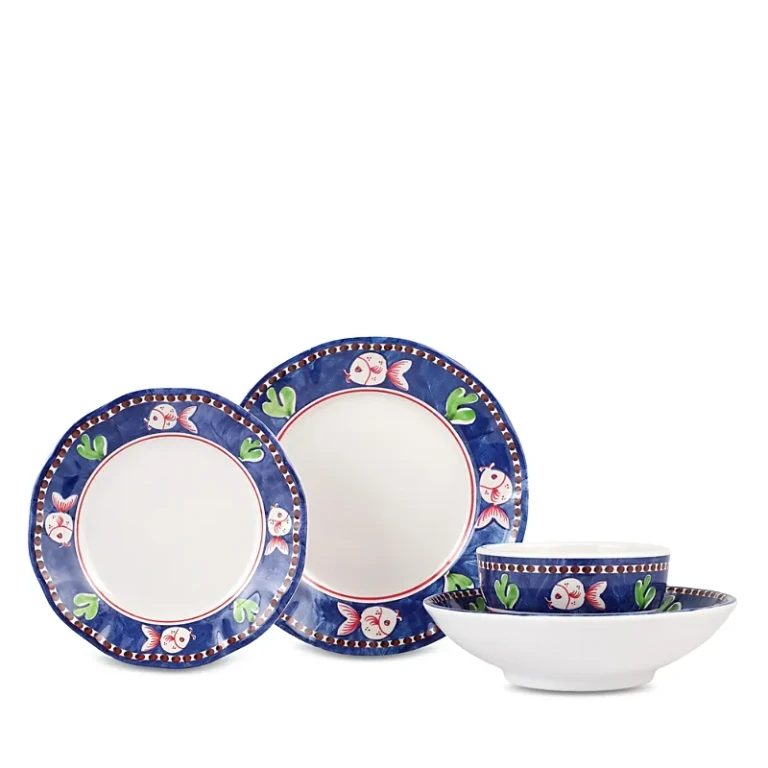 Vietri Melamine Campagna Pesce 4-Piece Place Setting