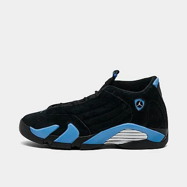 Big Kids Air Retro 14 Basketball Shoes in Black/White/University Blue Size: 3.5