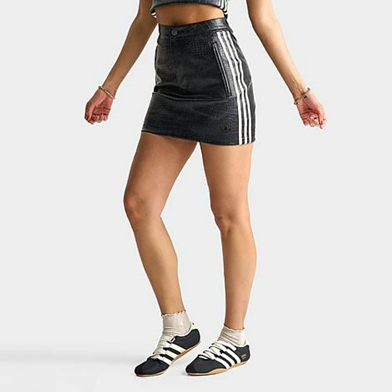 adidas Women's Originals Pleather Mini Skirt in Black Size: 0