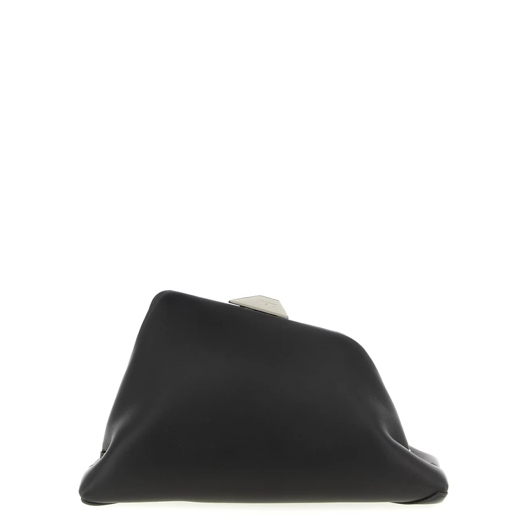 The Attico Black Leather Shoulder Bag - Women