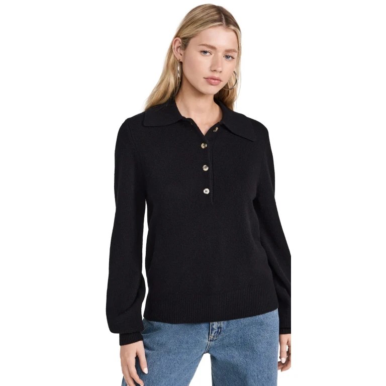 Sold Out NYC The Cashmere Polo in Black Black M