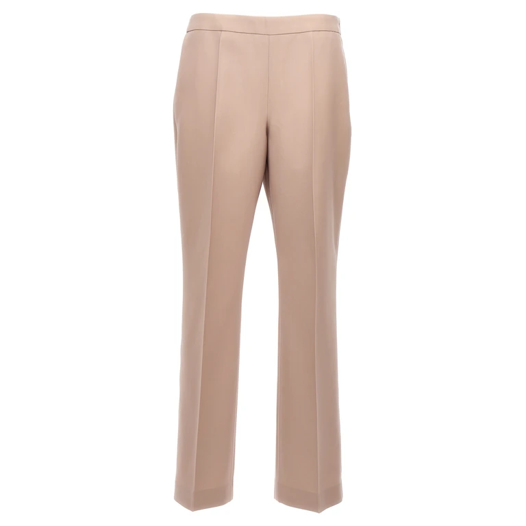 Jil Sander broek met wijde pijpen en elastische taille