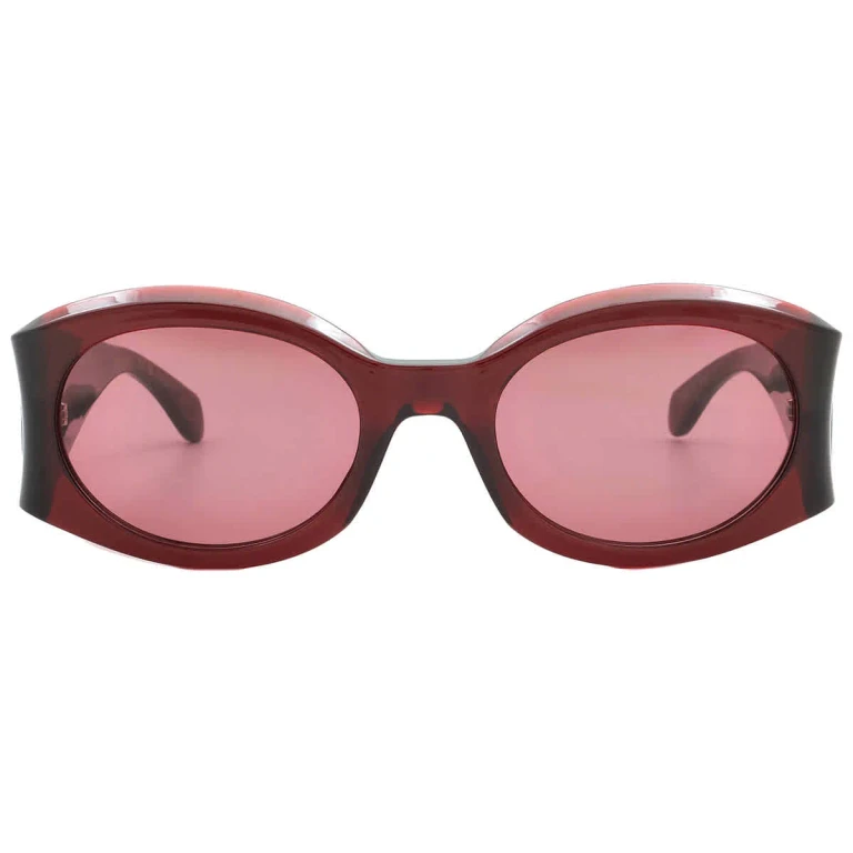 Salvatore Ferragamo Burgundy Oval Ladies Sunglasses SF2008S 612 55