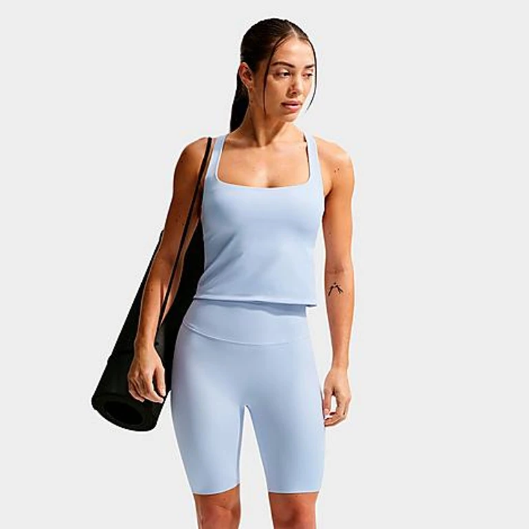 Nike Women's Zenvy Light Support Sports Bra Tank in Hydrogen Blue/Cool Grey Size: XXS