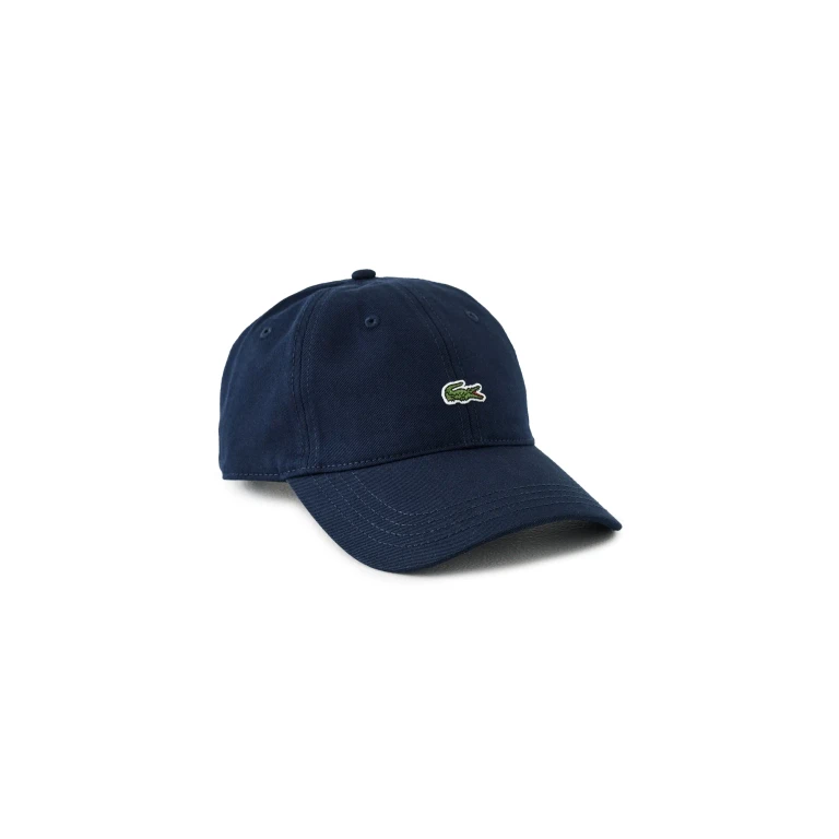 Lacoste Cotton Twill Front Logo Cap Navy Blue One Size