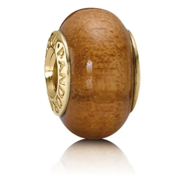 Pandora 14K Gold Muiracatiara Wood Bead - 750706