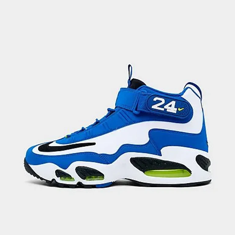 Nike 남성 Air Griffey Max 1 캐주얼 신발 Varsity Royal/White/Volt