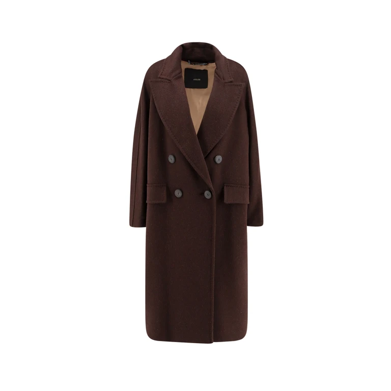 Max Mara Coats Black Cashmere Alpaca Lana - Women