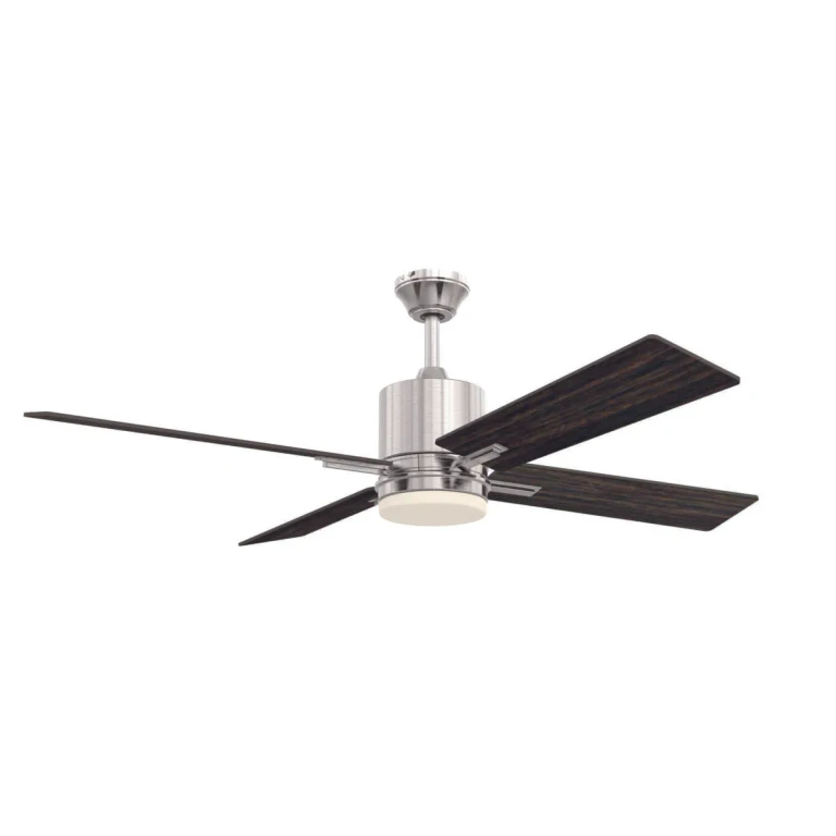 Brushed Polished Nickel 52"Ceiling Fan from the Teana Collection