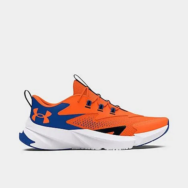 Under Armour Boys Little Kids Scramjet 6 Running Shoes in Orange Blast/Tech Blue/Orange Blast Size: 1.0