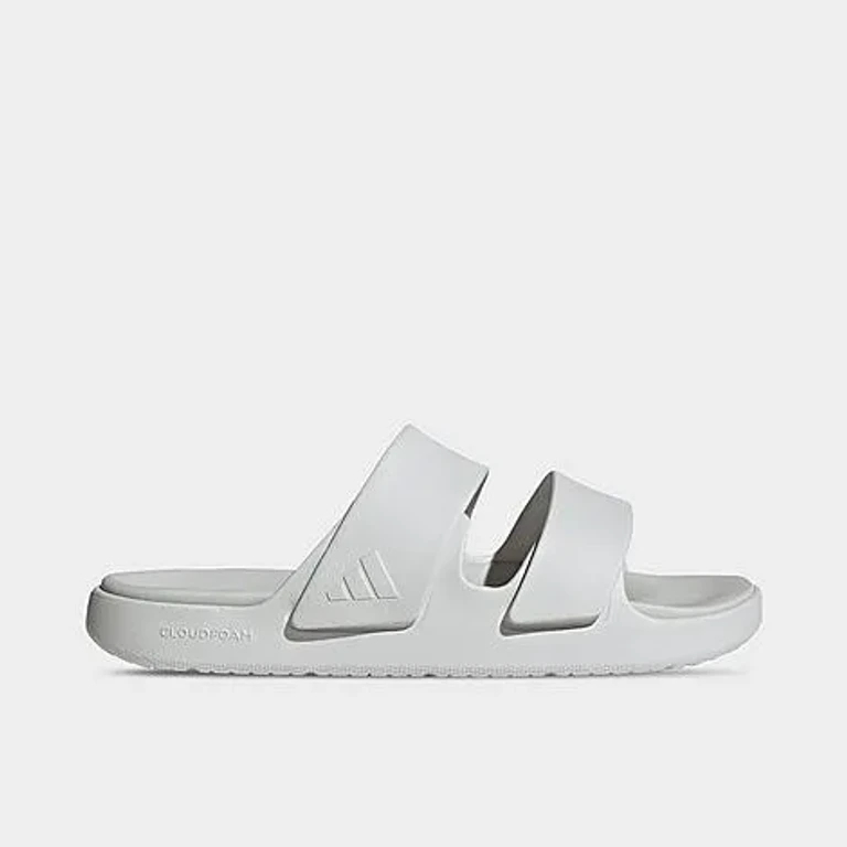 adidas Men's ZNSORY Slide Sandals in Crystal White/Crystal White/Dash Grey Size: 4.0