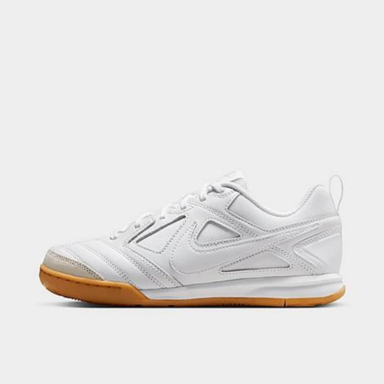 Nike Big Kids Gato Casual Shoes in White/Gum Light Brown/White Size: 1.0
