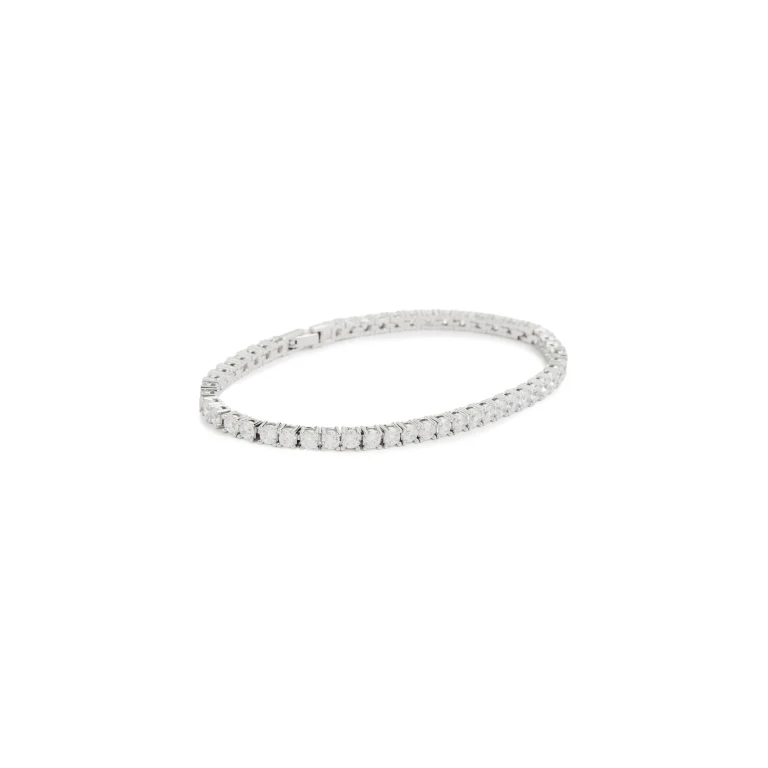 BaubleBar Bennett Silver Tennis Bracelet Silver One Size