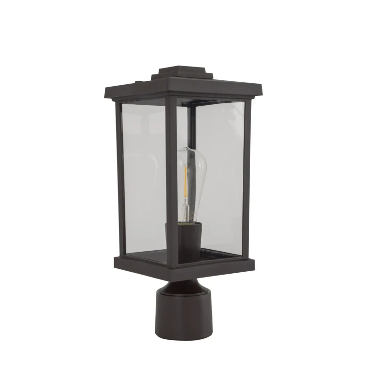 Bronze One Light Post Mount from the Resilience Lanterns Collection