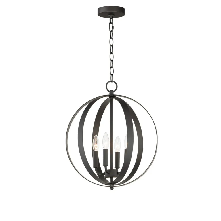 Black Four Light Chandelier from the Provident Collection