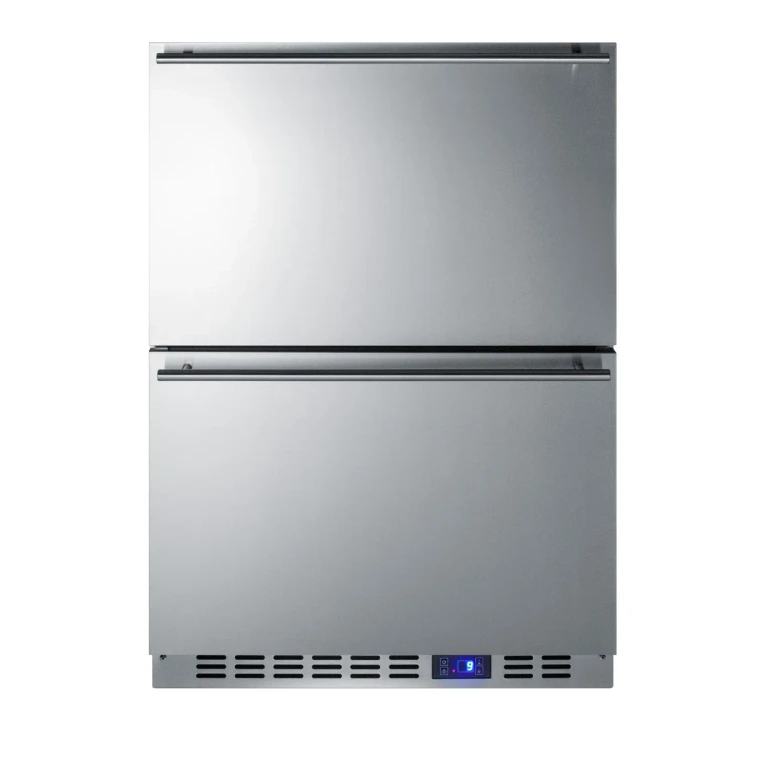 Summit 4.26 cu ft 2-Drawer All-Freezer - Stainless Steel 24 Inch