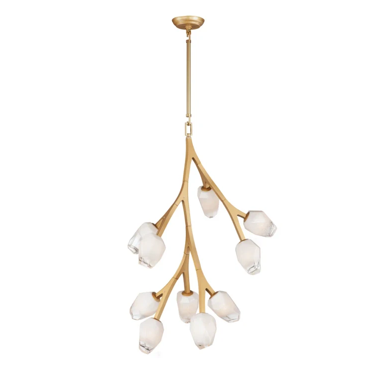 Natural Aged Brass LED Pendant from the Blossom Collection