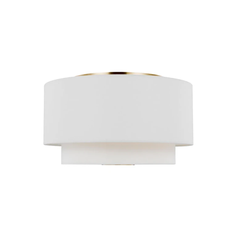 Visual Comfort Studio Sawyer 3-Light Ceiling Light in Burnished Brass by Kate Spade New York