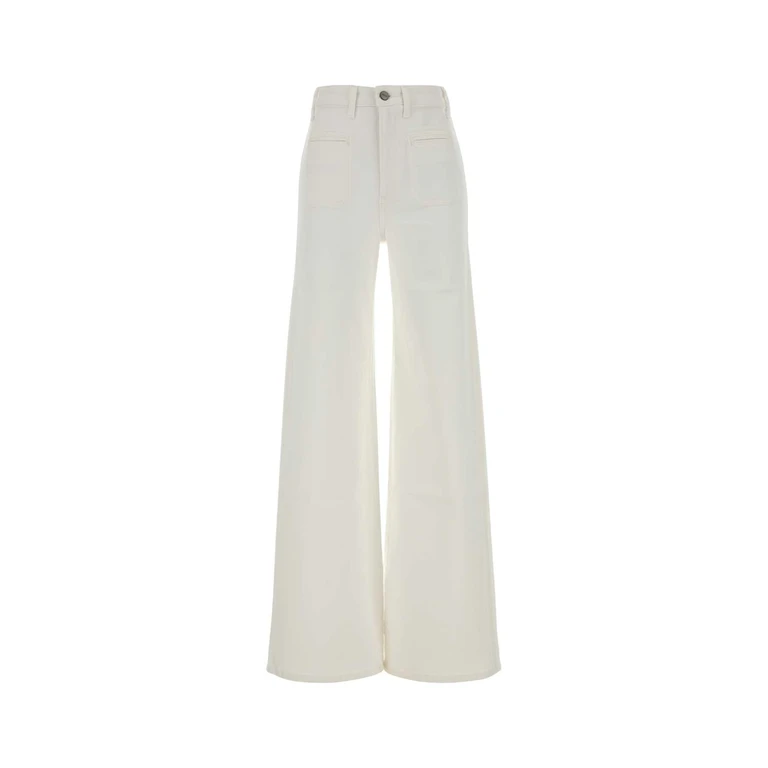Khaite White Denim Delmonico Jeans Exterior: Cotton Polyurethane - Women