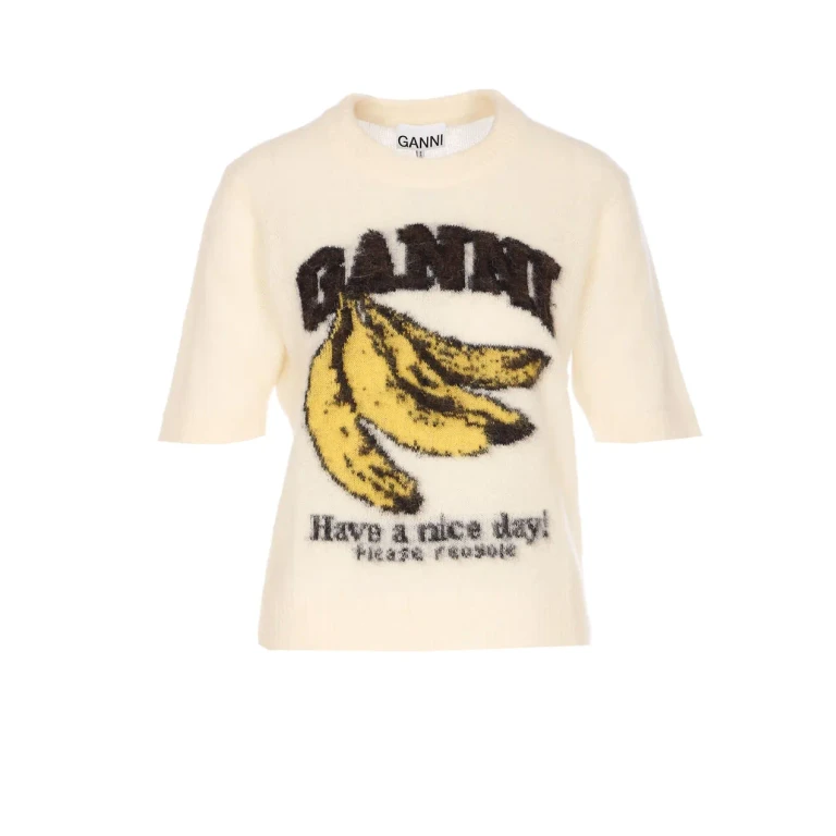 Ganni T-Shirt - Beige