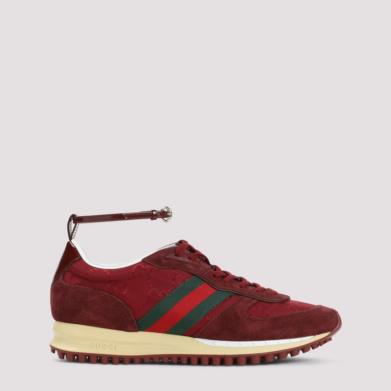 Gucci Nora Sneakers Red Leather Rubber Shoe - Women