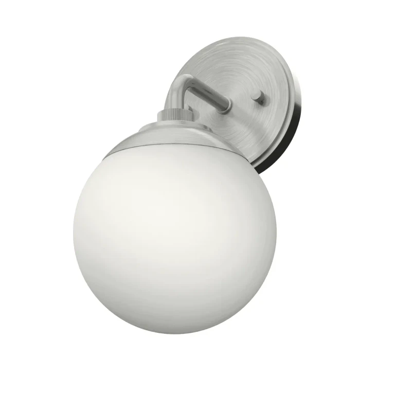 Hunter Hepburn 1-Light Wall Sconce in Brushed Nickel