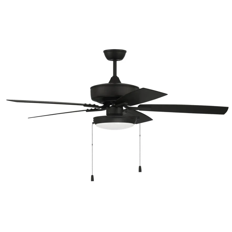 Flat Black 52"Outdoor Ceiling Fan from the Outdoor Pro Plus 119 Collection