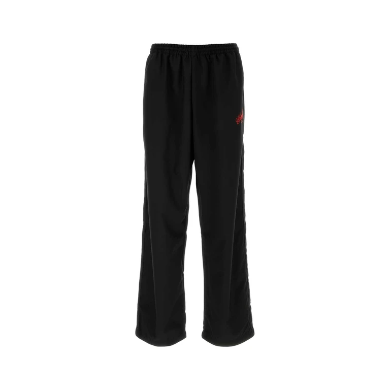 Willy Chavarria Black Wool Ruff Pant Exterior: Pantaloni - Men