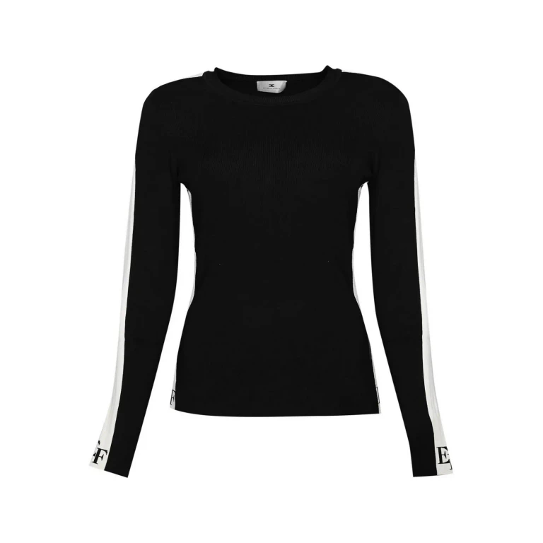 Elisabetta Franchi Pull Col Rond - Noir