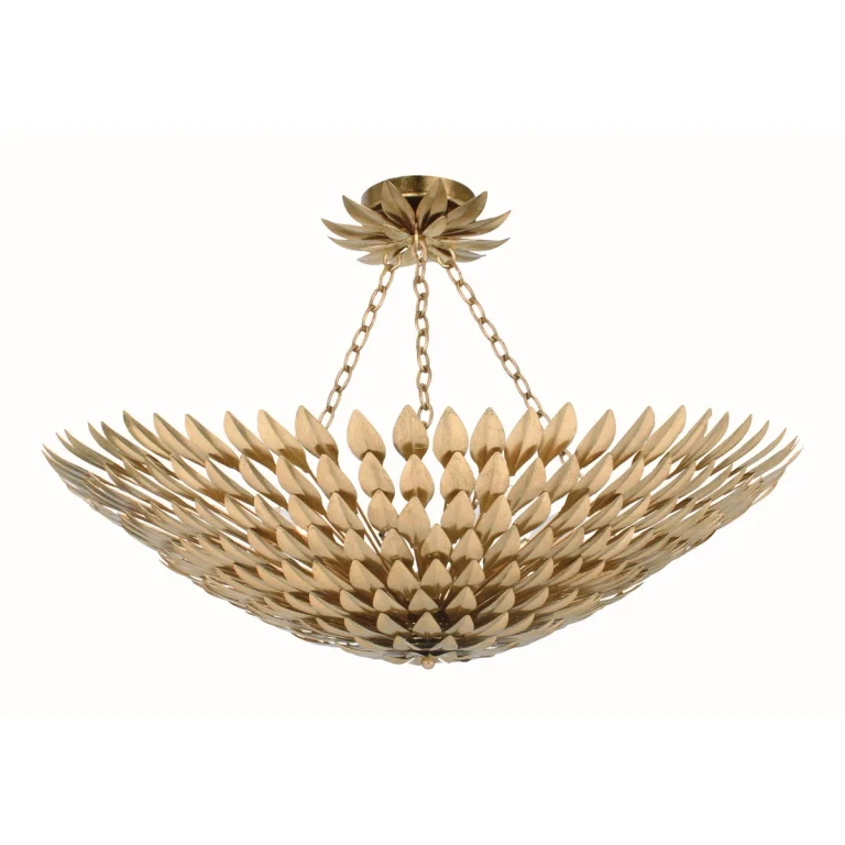 Broche 8-Light 30" Ceiling Light in Antique Gold