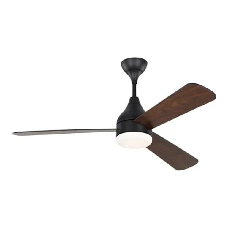 LED Streaming Smart 52" Indoor/Outdoor Ceiling Fan in Midnight Black