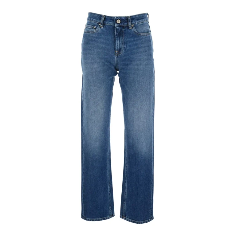 AG Jeans fiance Blue Jeans With Five-pocket Design And Logo Patch On The Back In Denim For Women