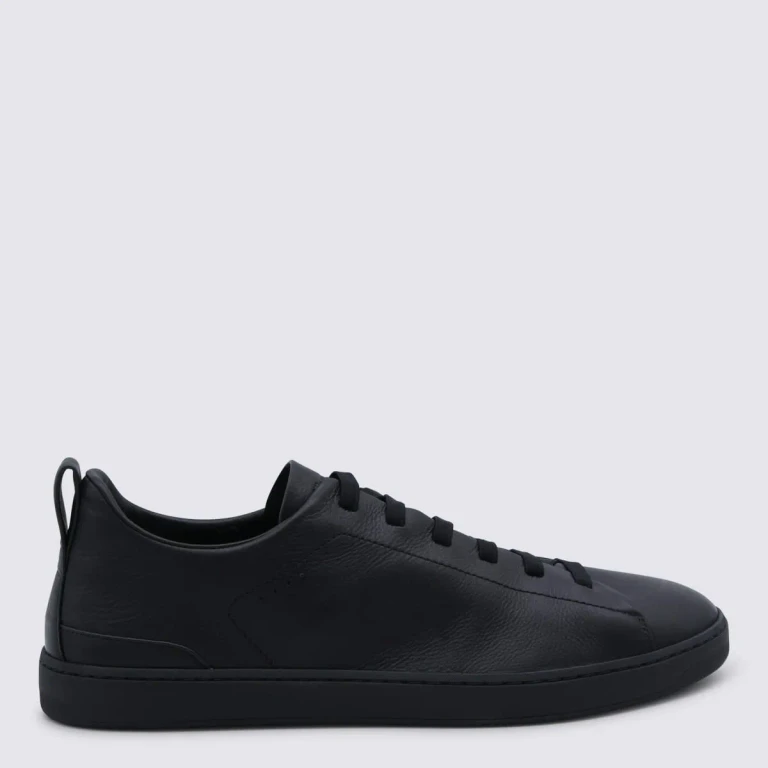 Maison Margiela Black Leather Sneakers