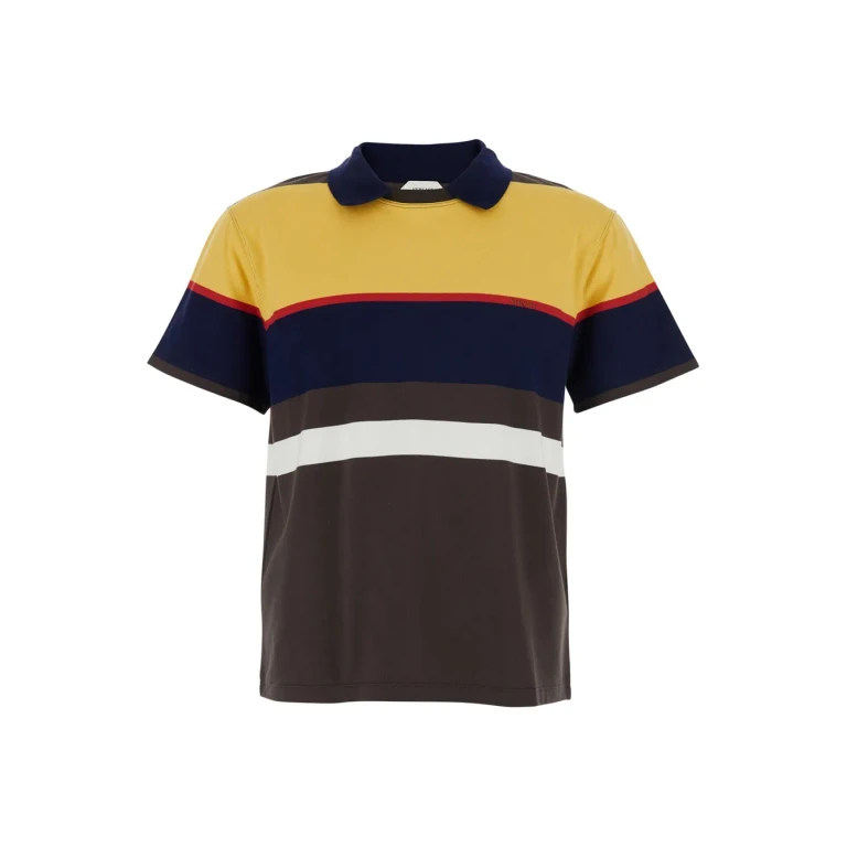 Versace Multicolor strips T-shirt With Colorful Details For Men