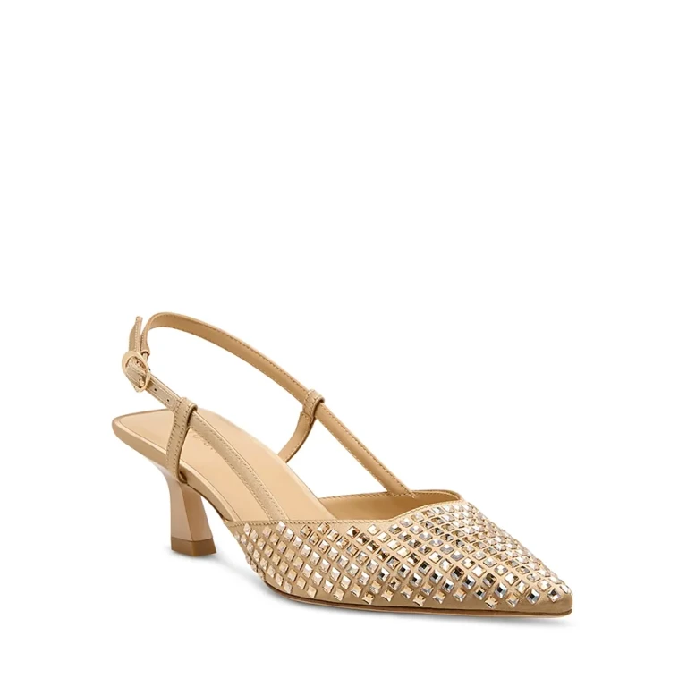 Stuart Weitzman Women's Vinnie Embellished 50 Slingback Pumps