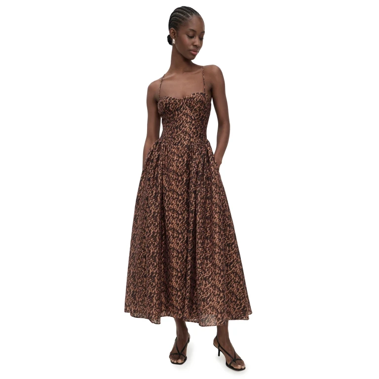 BARDOT Estie Printed Maxi Dress Yellow Floral 12