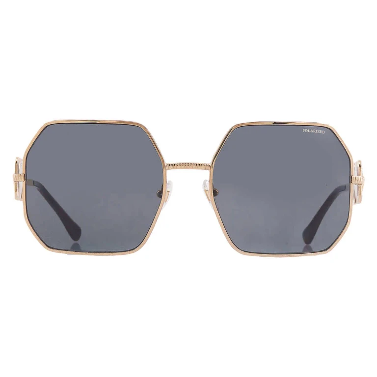Versace Polar Dark Grey Geometric Ladies Sunglasses VE2248 100281 58