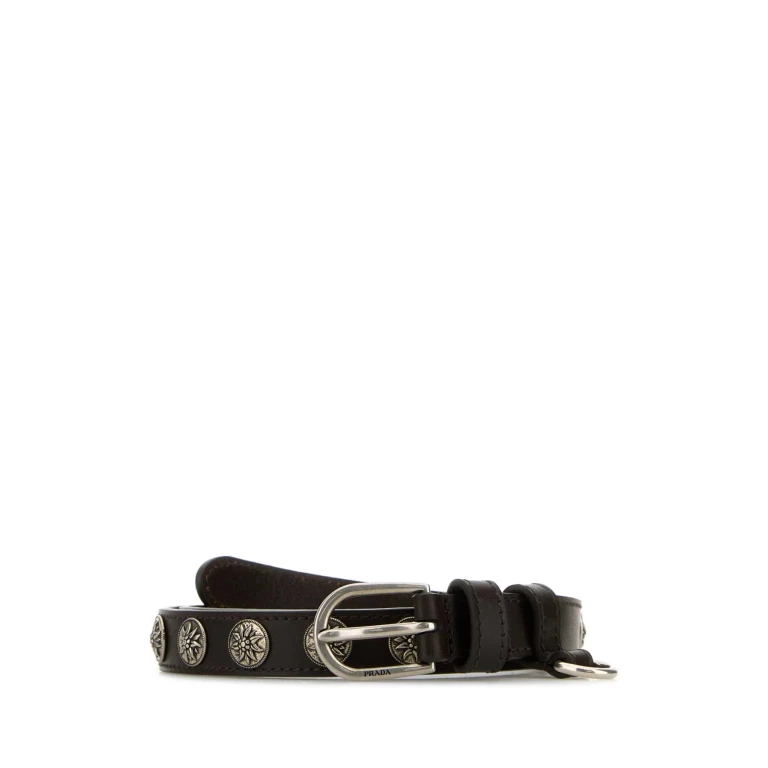 Prada Chocolate Leather Belt