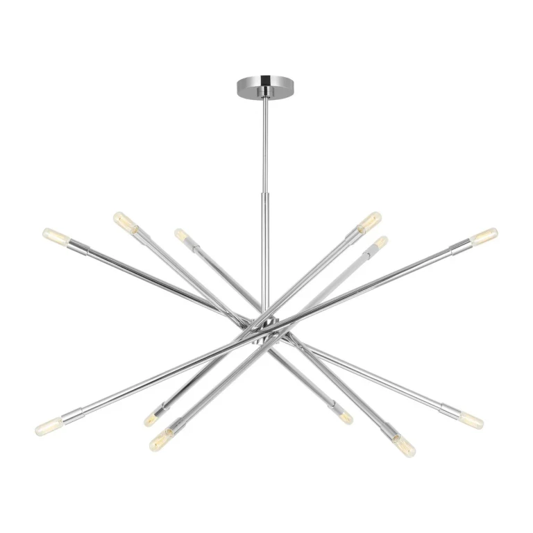 Eastyn 12-Light Chandelier in Polished Nickel