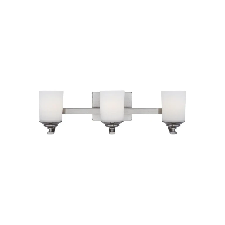 Sea Gull Kemal 3-Light Bathroom Vanity Light in Brushed Nickel - 4430703EN3-962